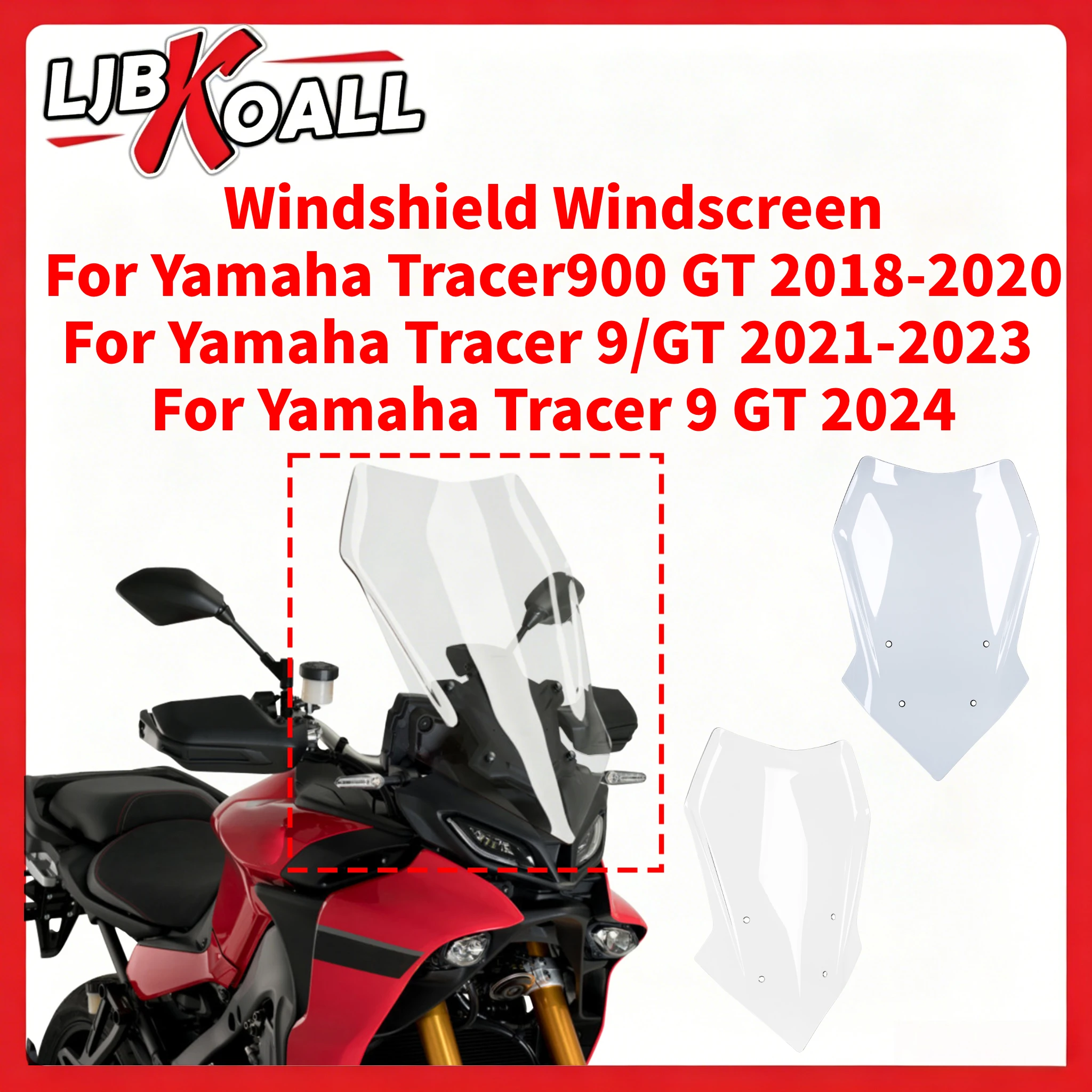 

Tracer 9 2021-2024 Tracer9 Windshield Windscreen Air Wind Deflector for Yamaha Tracer900 GT 2018-2020 Tracer 900 Front Screen