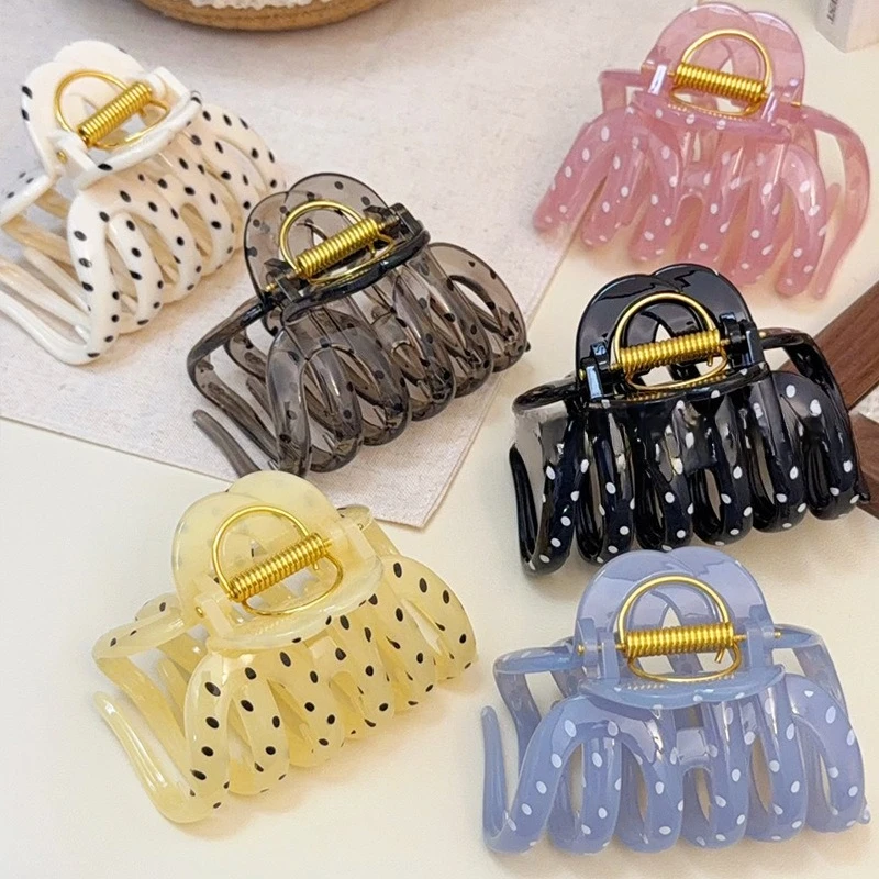 Korean Bright Pumpkin Hairpin  Large Catch  Shark Clip  Advanced Sense  Versatile  Back Head Hair Grab  Hair Claw Clip