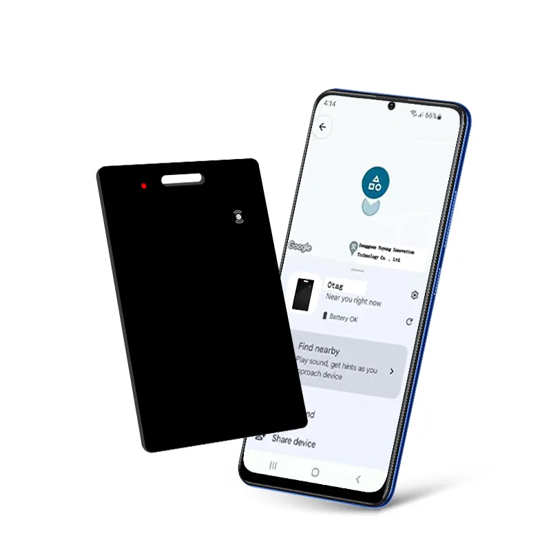 

Bluetooth Wallet Tracker Card 1.8mm Thin IP68 Waterproof Item Locator for Google Android Waterproof Bluetooth Tracking Card