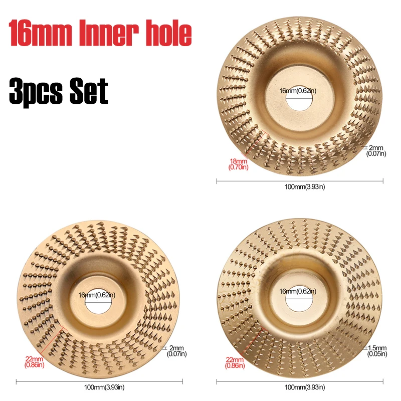 4 "Houtbewerking Vormgeven Schuren Prick Zaagblad Hoekslijper Ronde Polijstschijf Hout Theeblad Carving Elektrisch gereedschap Accessoires