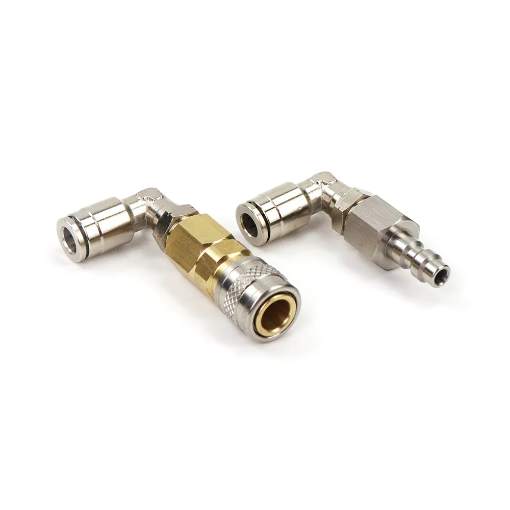 New Airsoft HPA (US)2302 23-2 Foster Quick Disconnect QD With Push-In Pipe Fitting Assembly For 4MM(5/32) Or 6MM 1/4Inch Hose