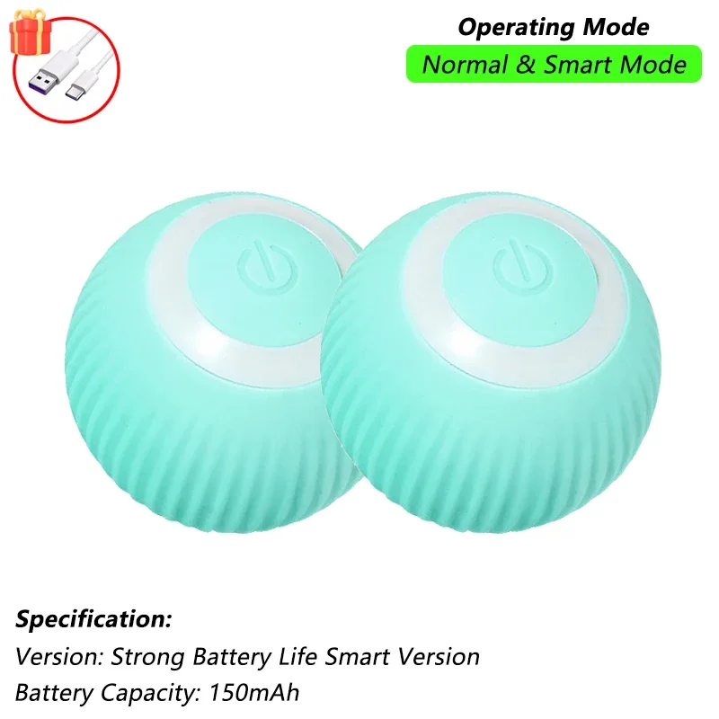 iLMH 1/2 PCS Cat Interactive Ball Toy Automatic Rolling Ball Faux Tail Rechargeable Smart Pet Electric Toy Pet Toy Imitate Mouse, image 8