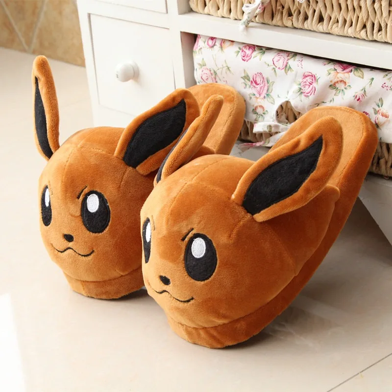 Pokemon Gengar Snorlax Winter Slippers Bottom Soft Insole Home Shoes Thick Slippers Indoor Non-slip Comfortable Slippers