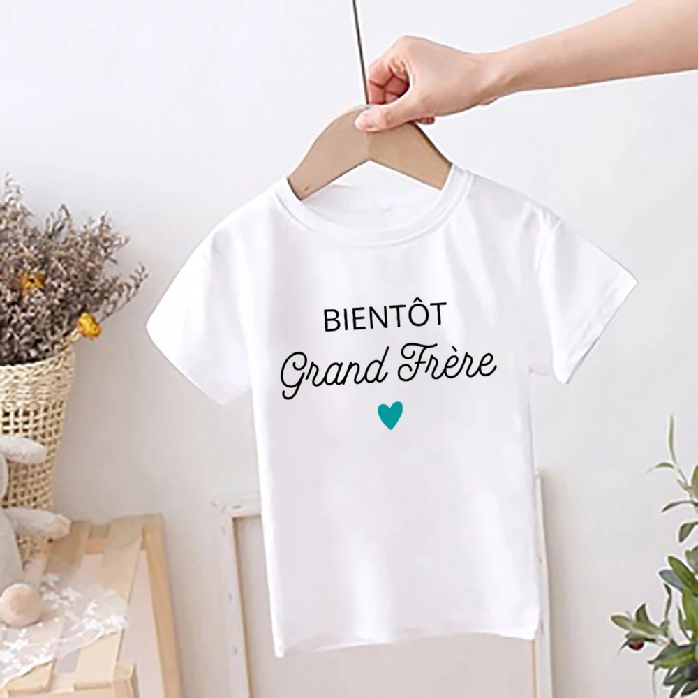 Ich werde ein großer Bruder drucken Jungen Shirt Schwangerschaft Ankündigung T-Shirt Bruder Kleidung Kinder Sommer Kurzarm Tops T-Shirt