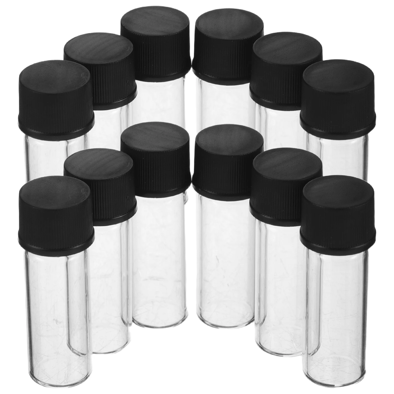 

100Pcs Small Glass Containers 2Ml Clear Sample Jars with Lids Portable Vials for Makeup Samples Lab Liquid Storage Refillable