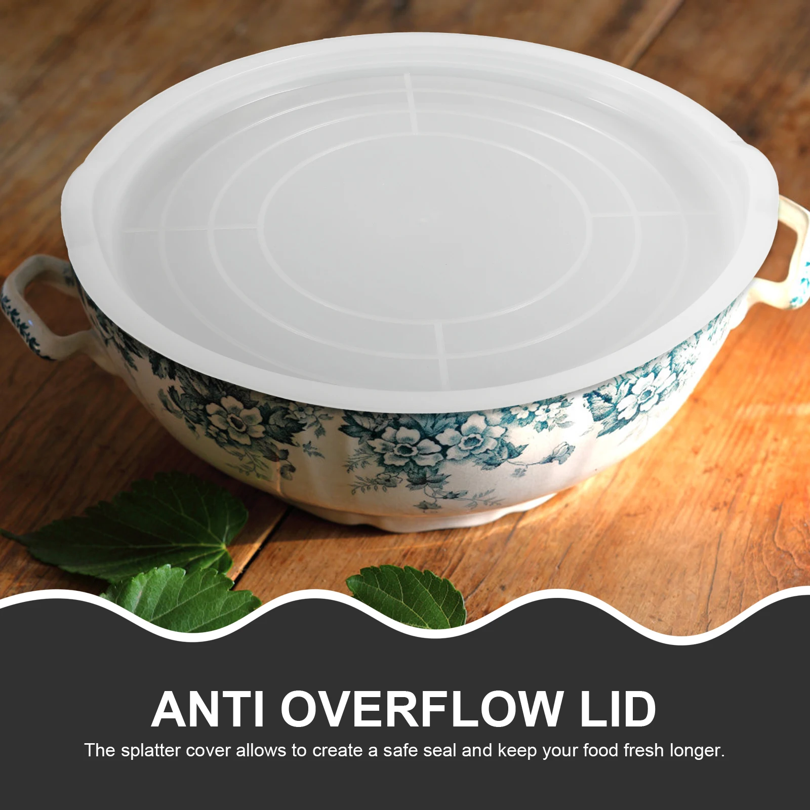 

3Pcs Plastic Mixing Bowl Cover Lid Kitchen Bowl Anti Overflow Dustproof Seal Cover for Food Freshness Kitchen Supplies