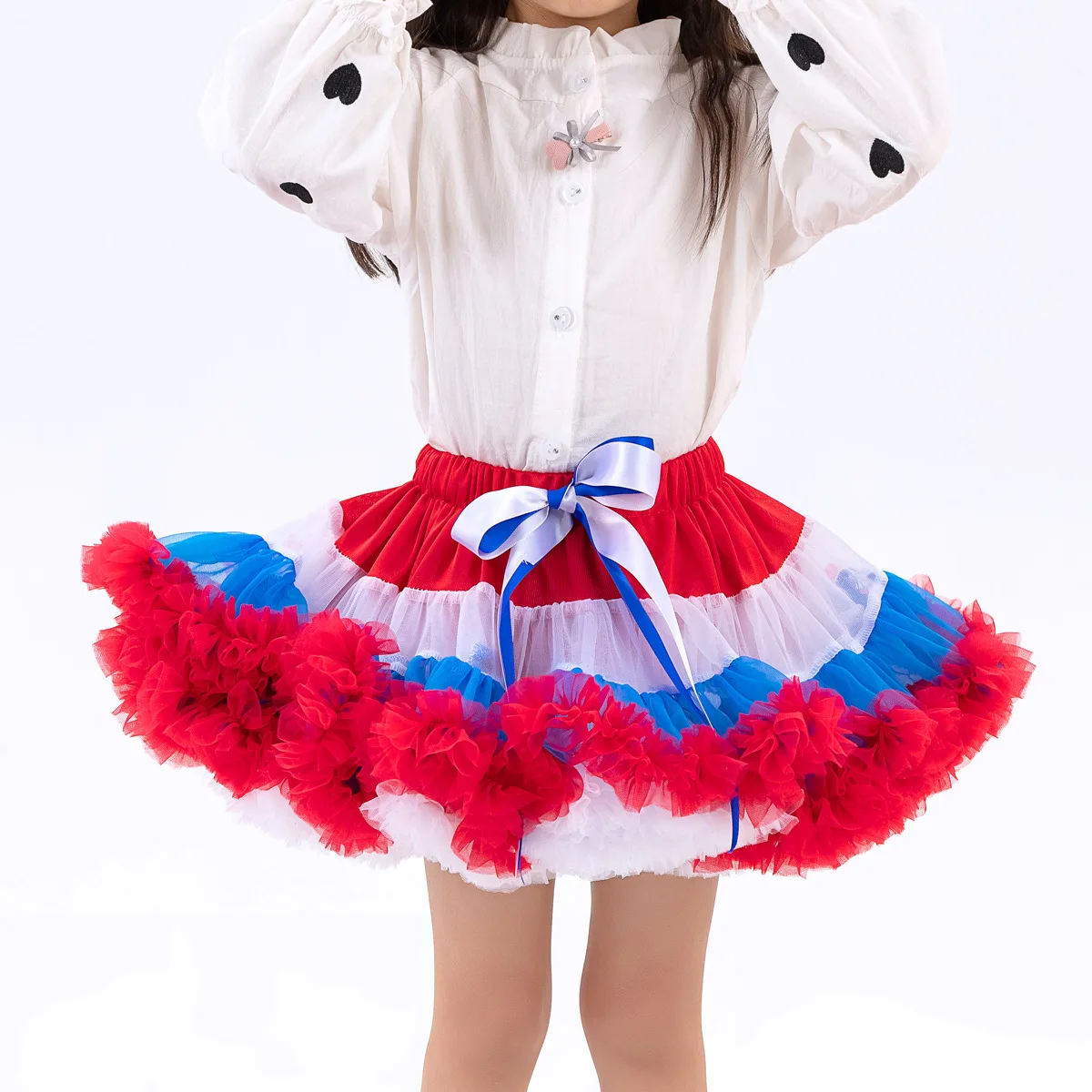 Filles Tutu jupes noir moelleux enfant en bas âge Tulle princesse robe de bal jupon Ballet fête danse arc-en-ciel Tulle jupes filles vêtements