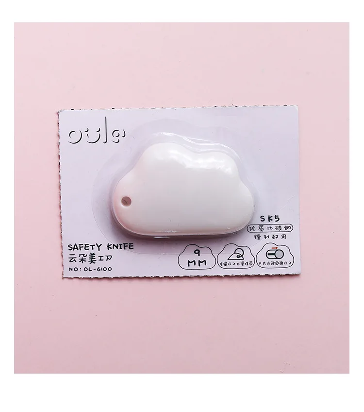 Leuke Cloud Kleur Mini Draagbare Mes Papiersnijder Snijden Papier Scheermesje Kantoorbenodigdheden Snijden Supplies
