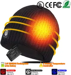 SAVIOR HEAT Heated Hat Women Rechargeable with Battery Electric Thermal Cap Winter Heating Hat Men for Cycling Ski Warm Head