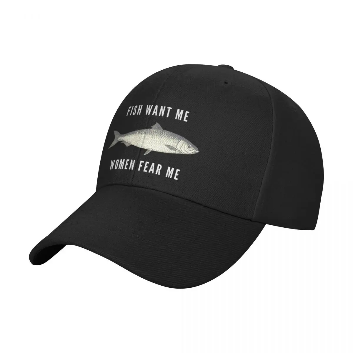 Fashion Fish Want Me Women Fear Me (White Text) baseball cap Artistic Style Caps For Men