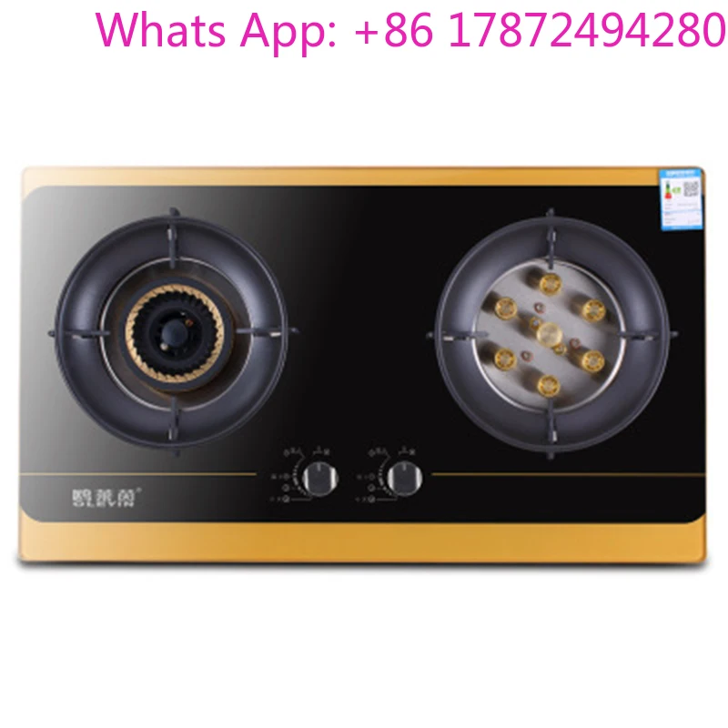 Household Double-burner  Stove Cooktop Tempered Glass  Cooker Cooker Embedded/Table Type  Furnace