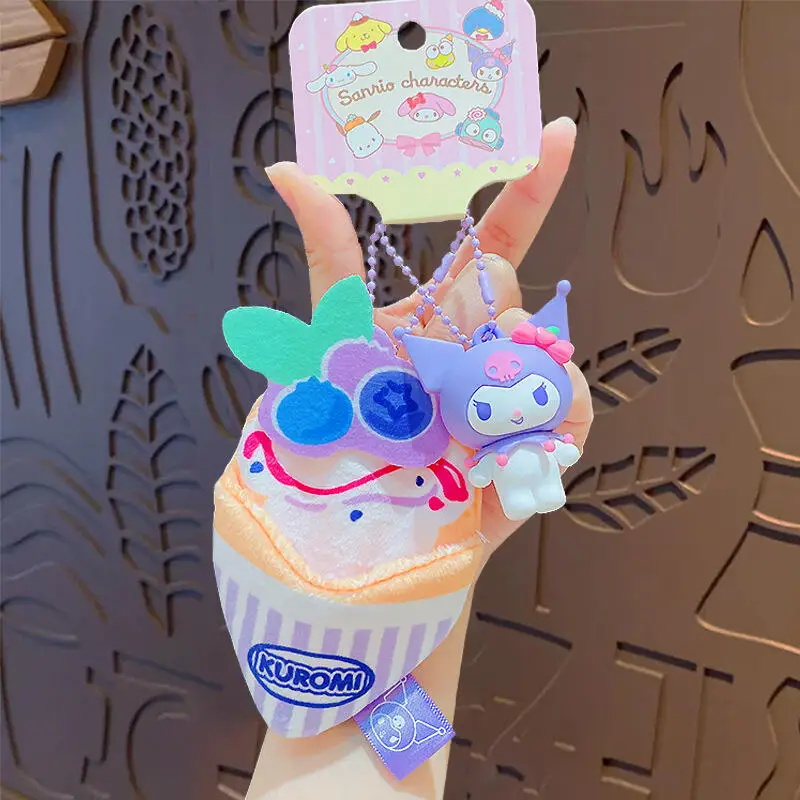 Sanrio My Melody Hangyadon Multi Flavour Crêpe Serie Afneembare Zachte Pluche Hanger Reisrugzak Accessoires Auto Sleutelhanger Cadeau