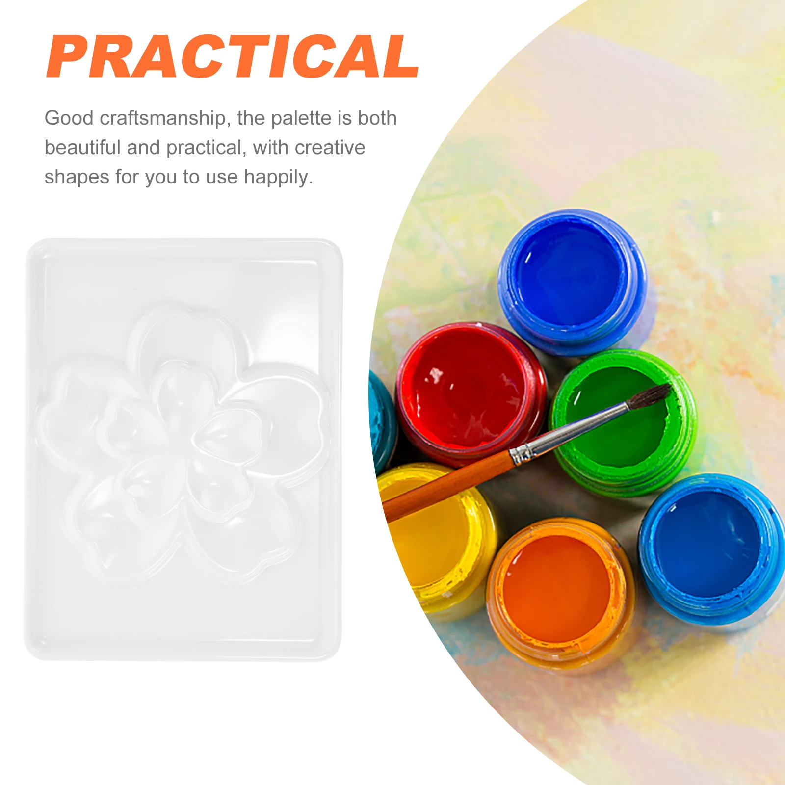 

Watercolor Palette Square Round Cherry Blossom Acrylic Painting Mixer Tray Pigment Plates Storage Trays For Artists Beginners