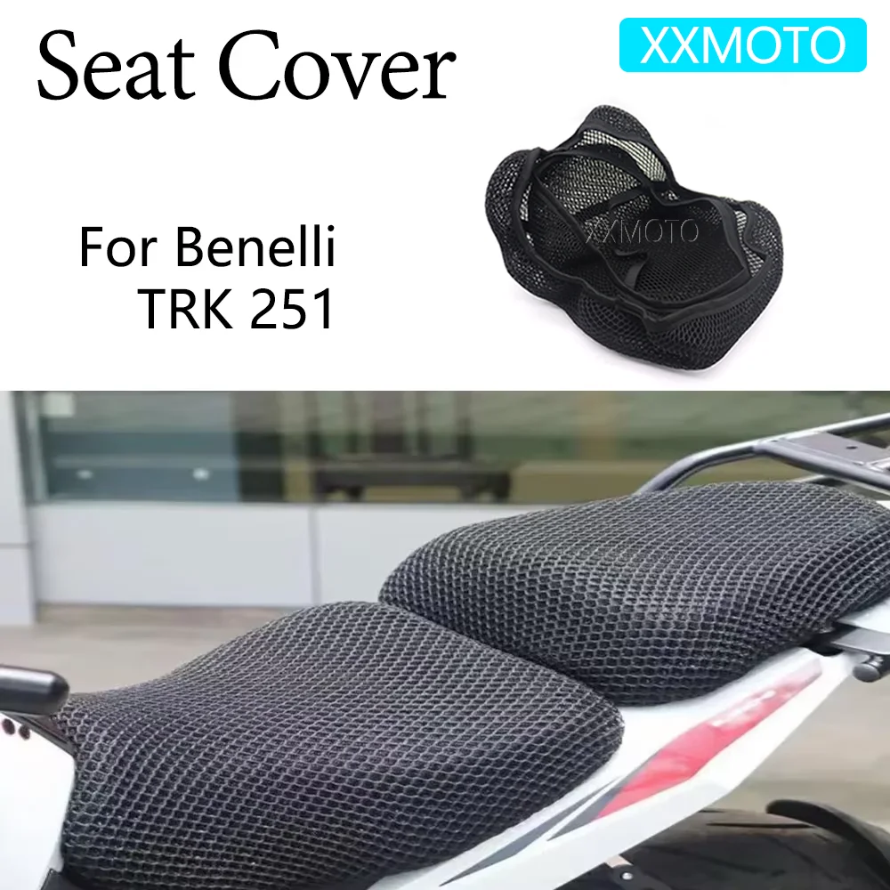 

For Benelli TRK251 TRK 251 Motorcycle Seat Cover Heat Insulation 3D Fabric Breathable Non-Slip Protection Seat Cover Cushion