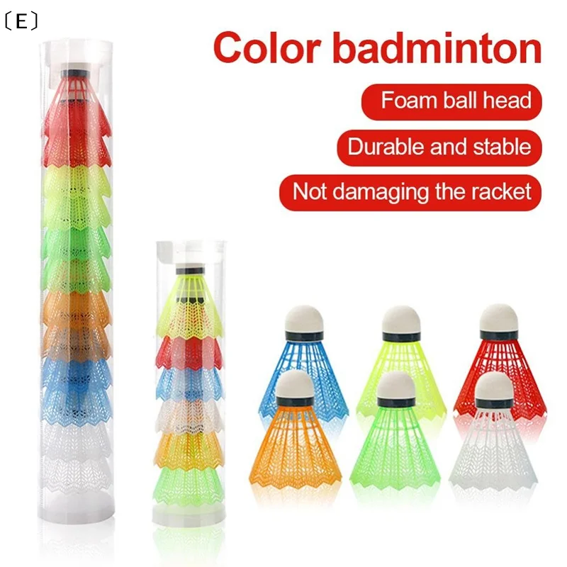 Color Badminton Plastic Foam Ball Head Outdoor Leisure Sports Hit Resistant Stability Training Reusable Portable Kids Training