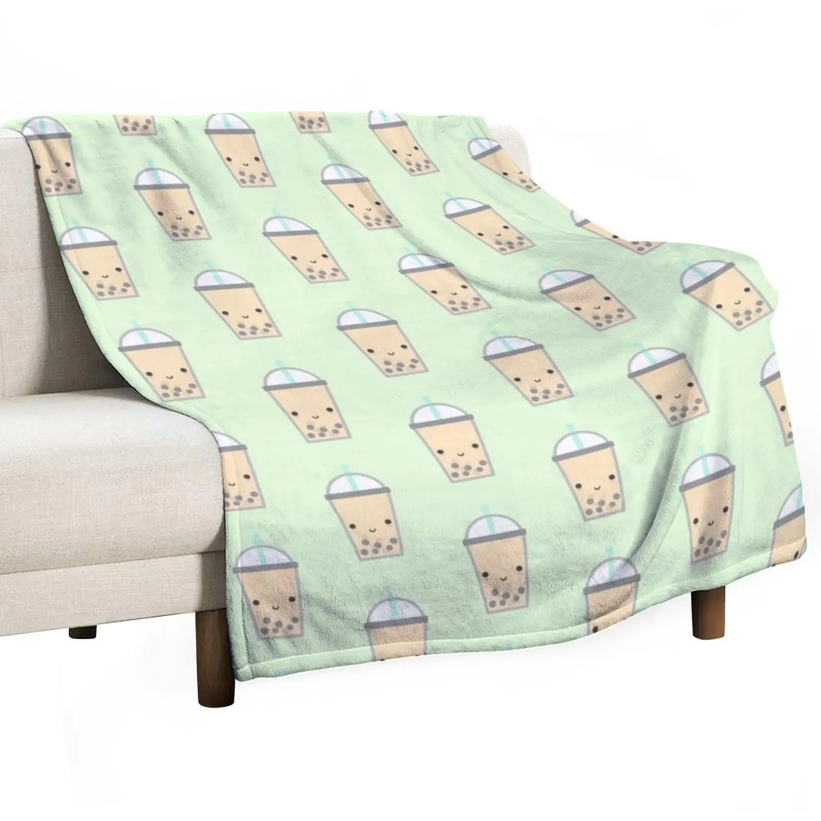Cute Bubble Tea (Boba) Throw Blanket Winter beds halloween Stuffeds Luxury Thicken Giant Sofa Polar Blankets