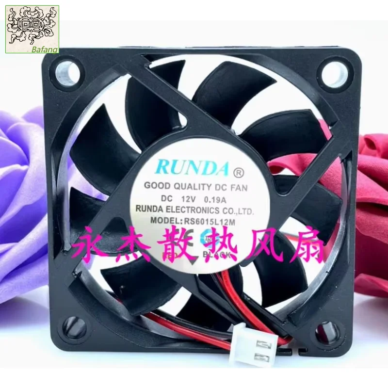 Ltsf لـ RUNDA RS6015L12M DC 12V 0.19A 60x60x15mm 2-Wire مروحة تبريد الخادم
