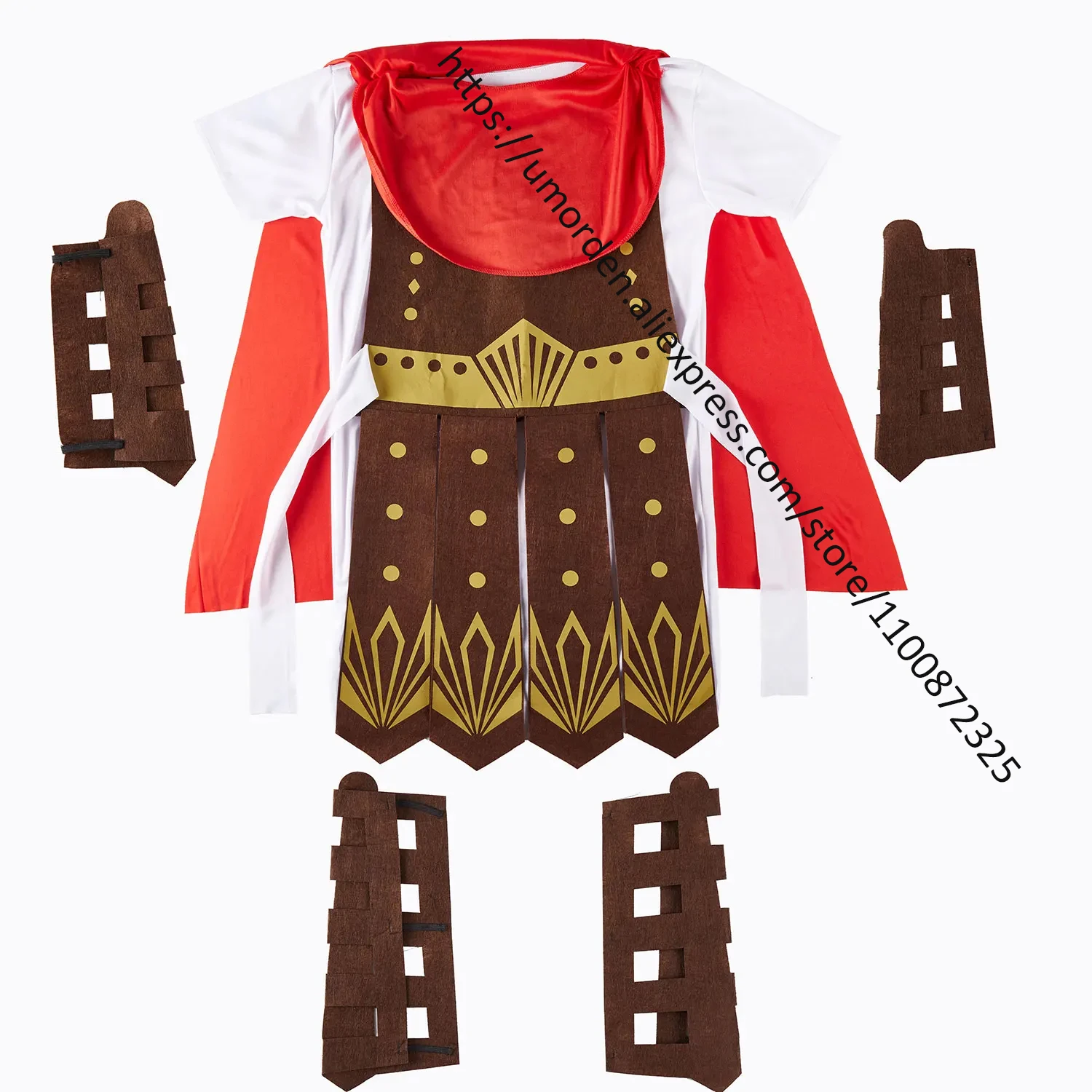 Child Greek Roman Warrior Gladiator Costume Boys Knight Julius Caesar Cosplay Halloween Party Carnival Mardi Gras Fancy Dress