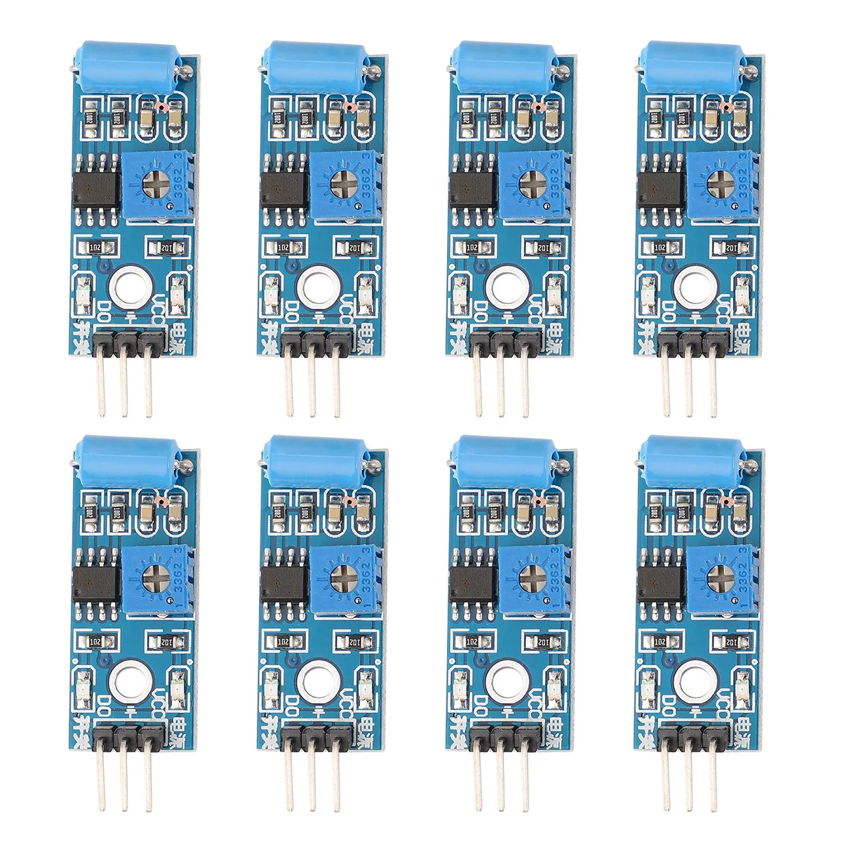 10pcs Vibration Sensor Module Normally Closed Type For Alarm Blue Trigger Switch Compatible With Microcontroller