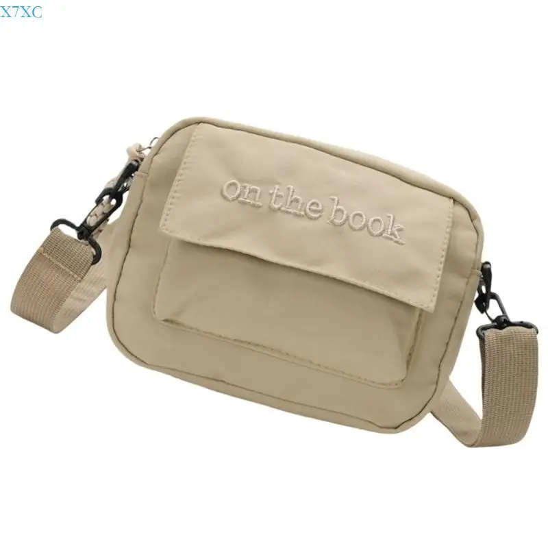 

X7XC Womens Bag Simple Shoulder Bag Man Nylon Crossbody Bag Students School Bag