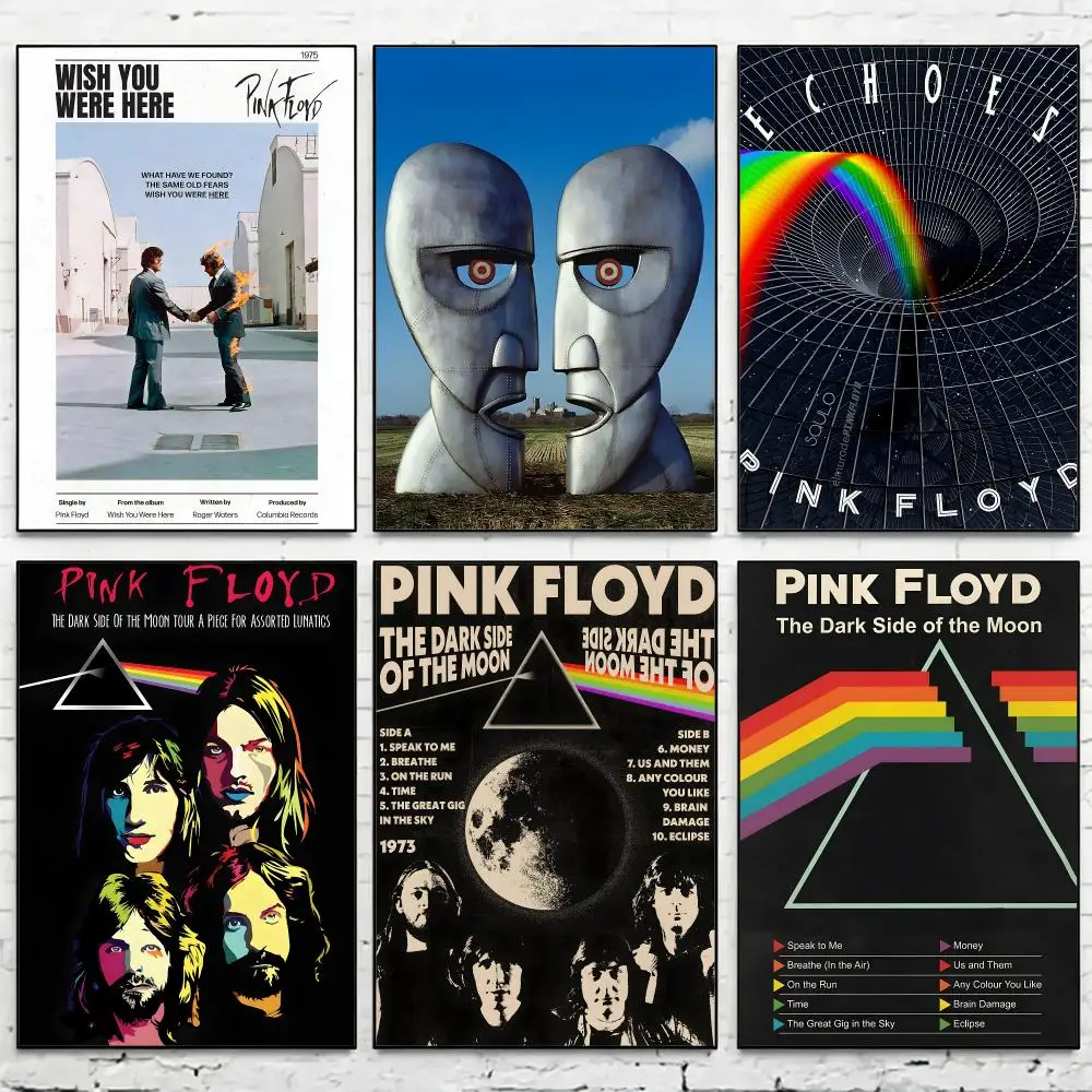 Pop Band P_Pink F_Floyd Classic Album Poster Waterproof HD Modern Peel And Stick Wall Decor Living Room Dorm Garage