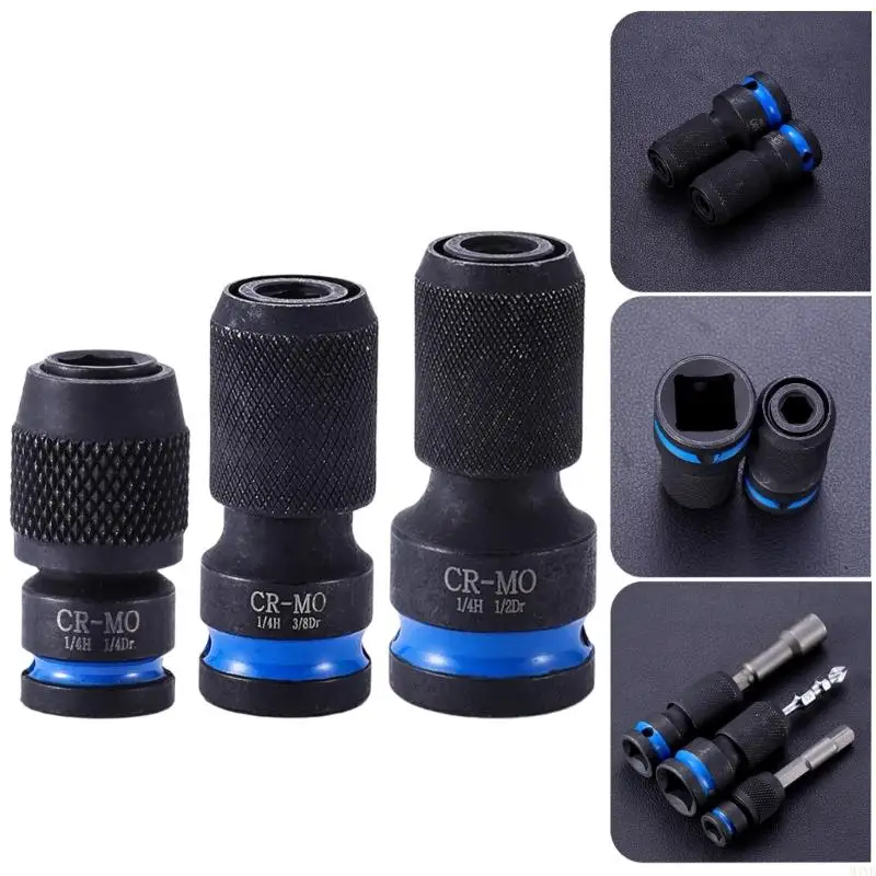 

Universal Telescoping Socket Adapter for Air Tool Retractable Sleeve Conversion Head Quick Bit Change for Various Wrenches M4YD