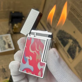 מצית JT Dunant Paris כפול אש קלאסי חזק נחושת טהורה מתנפחת הצתה צדדית למעשנים 8 best sales מצית רטרו - №7