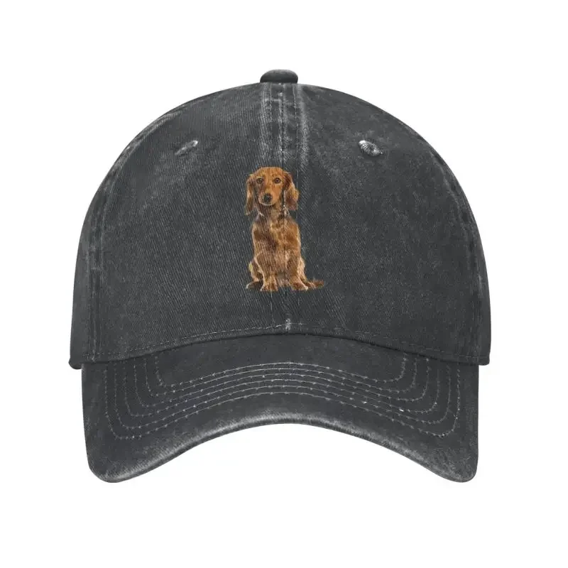 Y2K Custom Cotton Dachshund Baseball Cap Sun Protection Women Men'S Adjustable Sausage Badger Wiener Dog Dad Hat Autumn