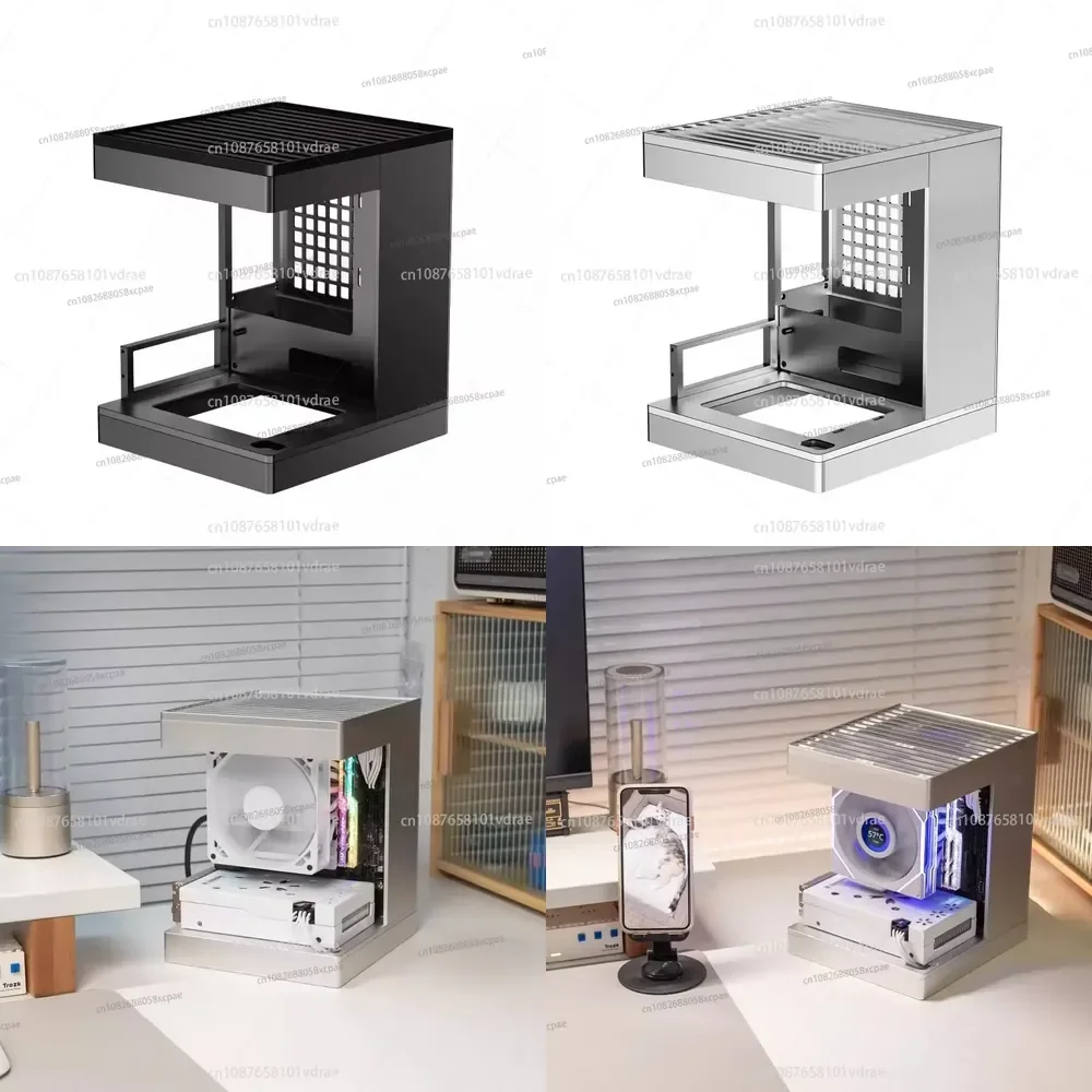 Aluminum Alloy S1 Mini Case, ITX Small Form Factor PC Chassis with Sea View Design