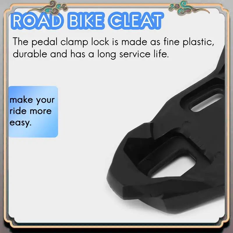 

Durable 4Pcs Bike Cleat Set Plastic Black Road Bike Cycling Pedal Cleat Lock Accessories For Time Iclic/X-Presso Pedal