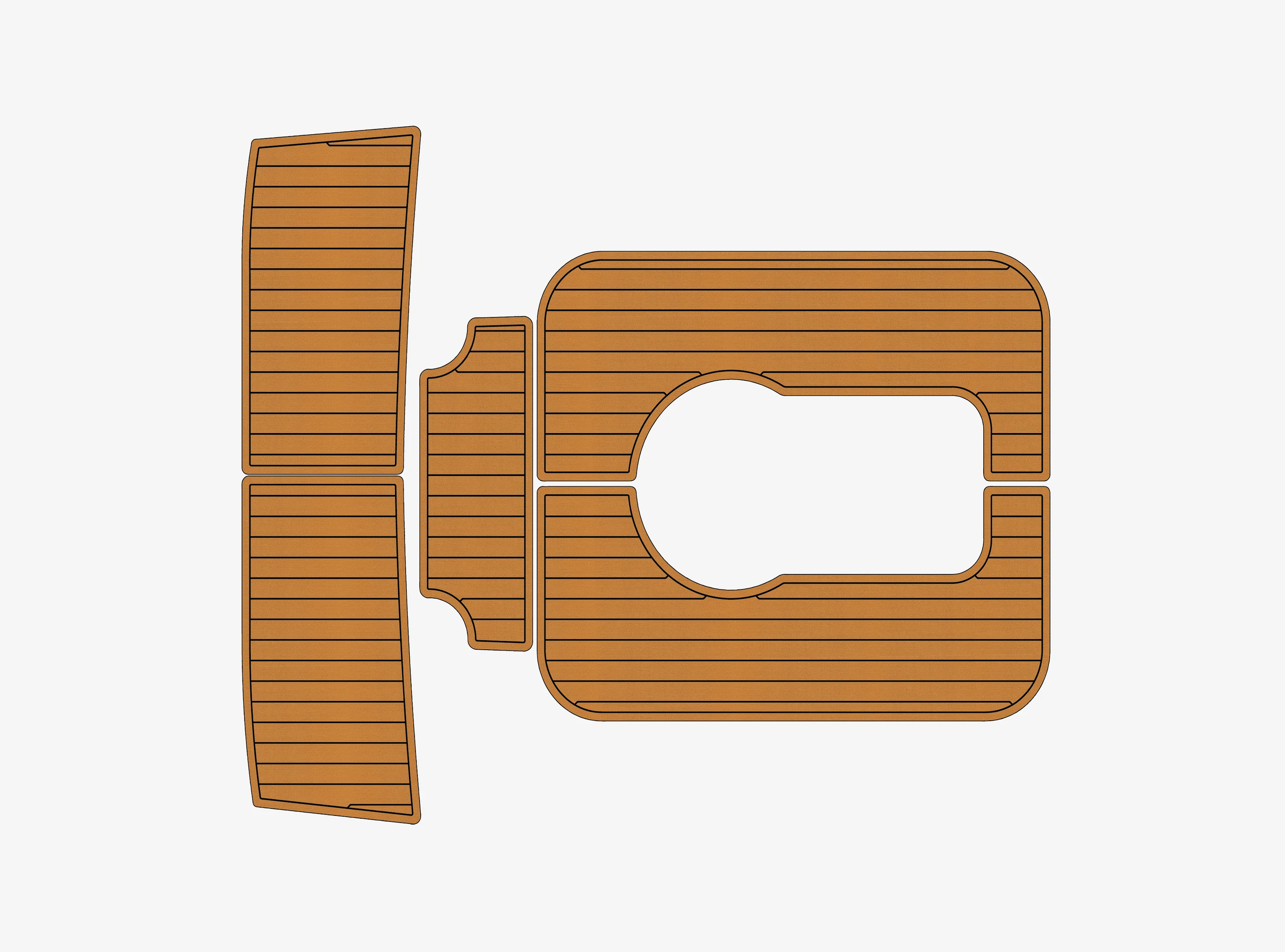 

Anti-Skid EVA Faux Teak Self-Adhesive 6mm Boat Deck Pad for Triana 36 Yacht Cockpit Durable Marine Floor