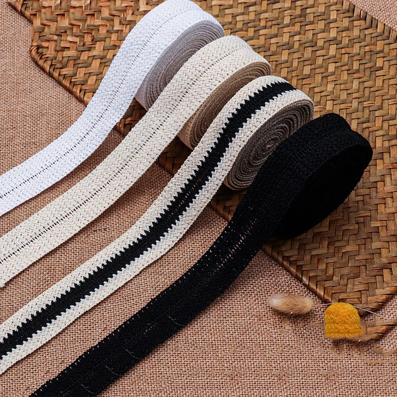 20mm 25mm 30mm 35mm Black White Beige Plain Cotton Binding Ribbon Webbing Tape Trimming Packing Garment Accessories Handmade DIY