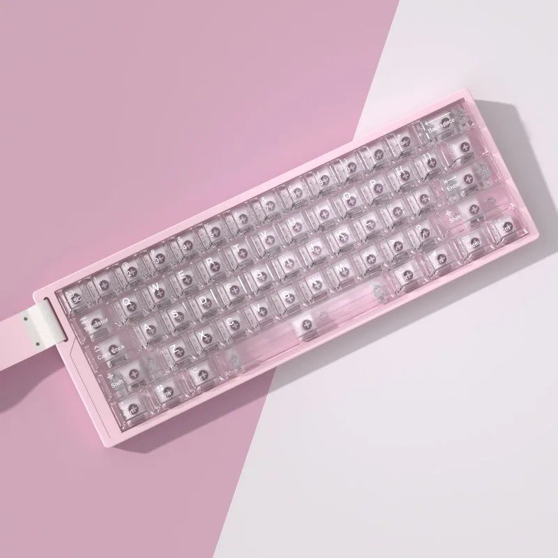 Spy Gradient Keycap PC Transparent Custom PBT Dye Sub Cherry Profile Keycaps Mechanical Keyboard for Wooing60he Mad60 ROG