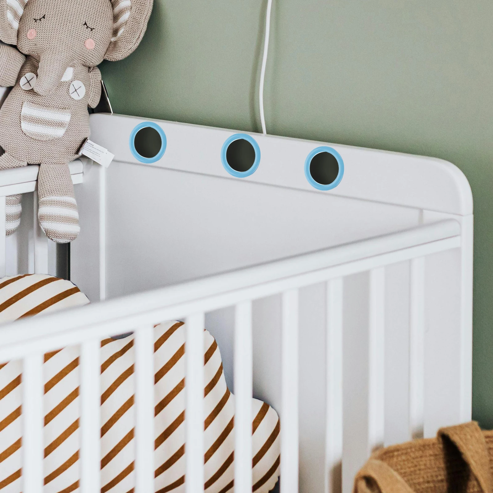

Portable Baby Bunk Beds Guard Accessories Plastic Safety Tools Toddler Waterproof Frame Brackets Sky Blue Headboard