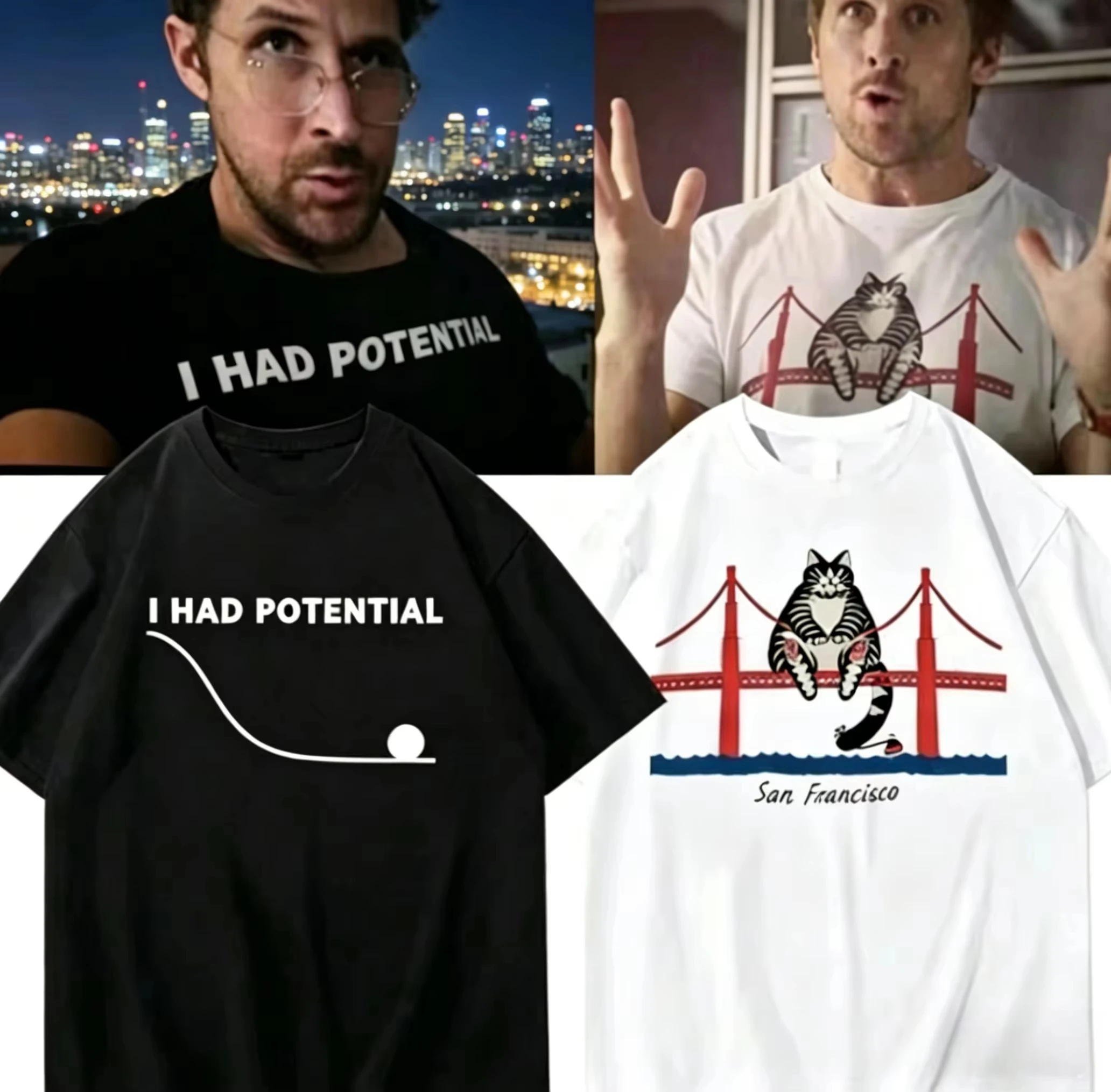 2026 Project Hail Mary - I Had Potential Graphic CAT Men T-Shirt Cotton Unisex O-Neck T-Shirt Men's Women Sweatshirt Men Hoodies