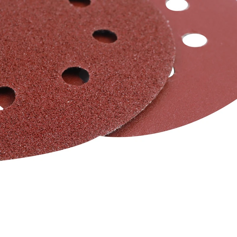 ABSE-180PCS 5 Inch Sanding Discs Sandpaper Assorted 60 80 120 180 240 320 Grits For Power Random Track Sanders