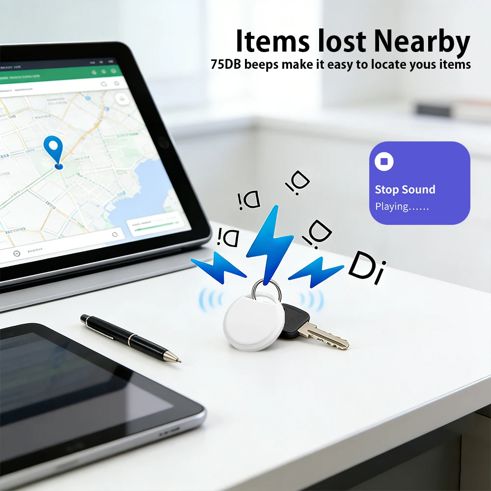 Vivilife 5-Pack IOS Tracker Smart Tag Portable Anti-lost Device For Apple Find My App For Luggage Keys Bag Finder for iPhone MFI