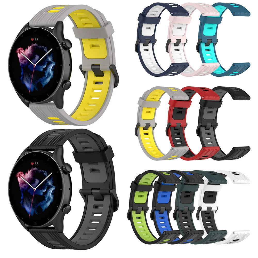 Gts3 pulseira de silicone para amazfit gtr 42mm pulseira de pulso para xiaomi amazfit gts 3 2 2e gts2 mini pulseira bip s u pro pulseira de relógio