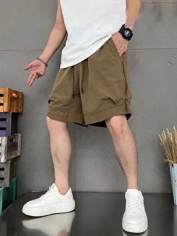 

Men's Workwear orts Summer Trendy Casual Outdoor Design Beach Qui Dry American Five-Quarter Loose ular Internet Pants