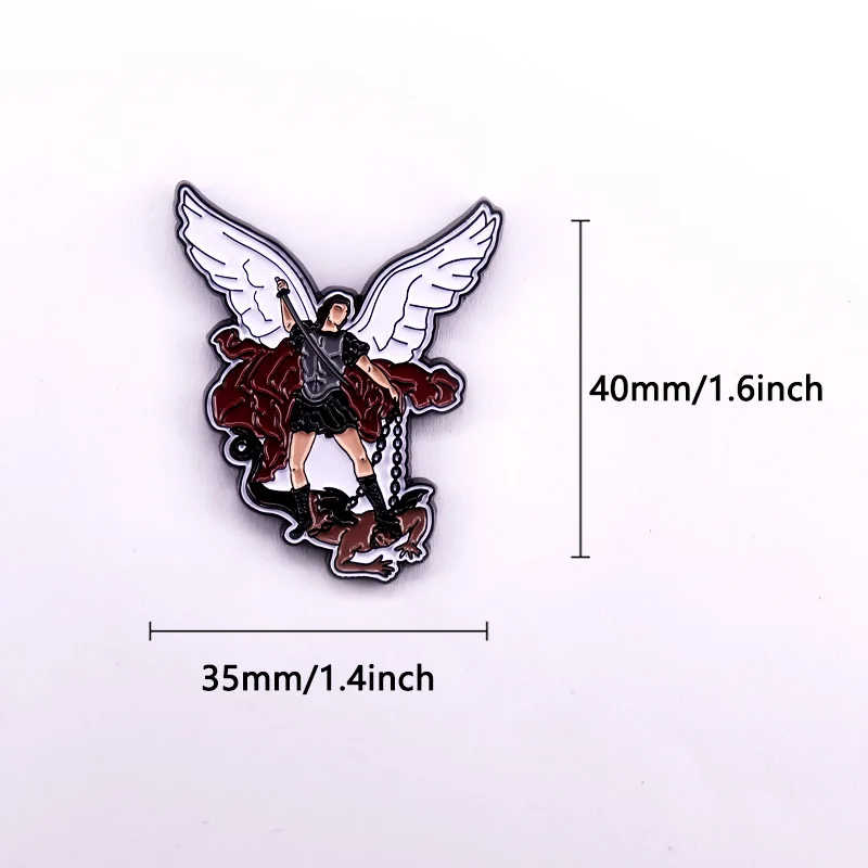 Saint Michael the Archangel Enamel Pin Fashion Collectibles Jewelry Gifts