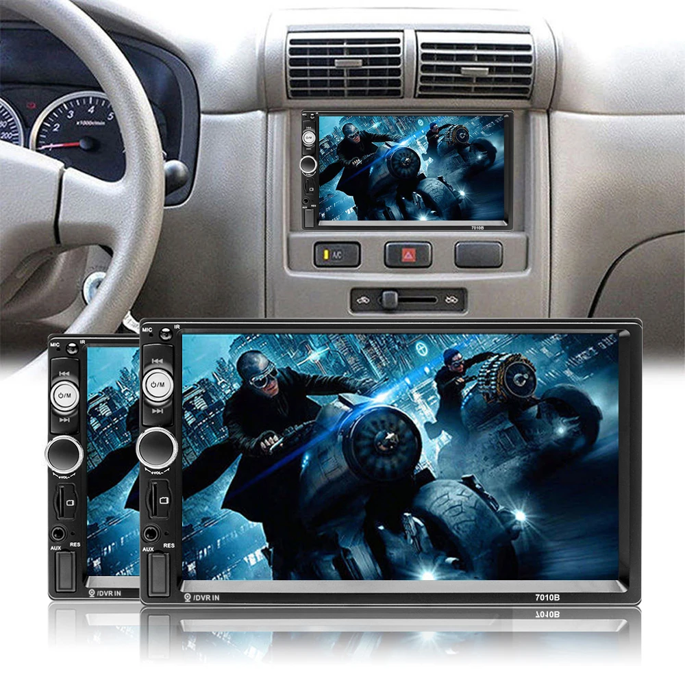 مشغل وسائط متعددة ستيريو للسيارة بودوفو ، وصلة مرآة ، شاشة تعمل باللمس ، بلوتوث ، EQ ، شحن USB ، AUX ، راديو السيارة ، 2Din ، 7" #2