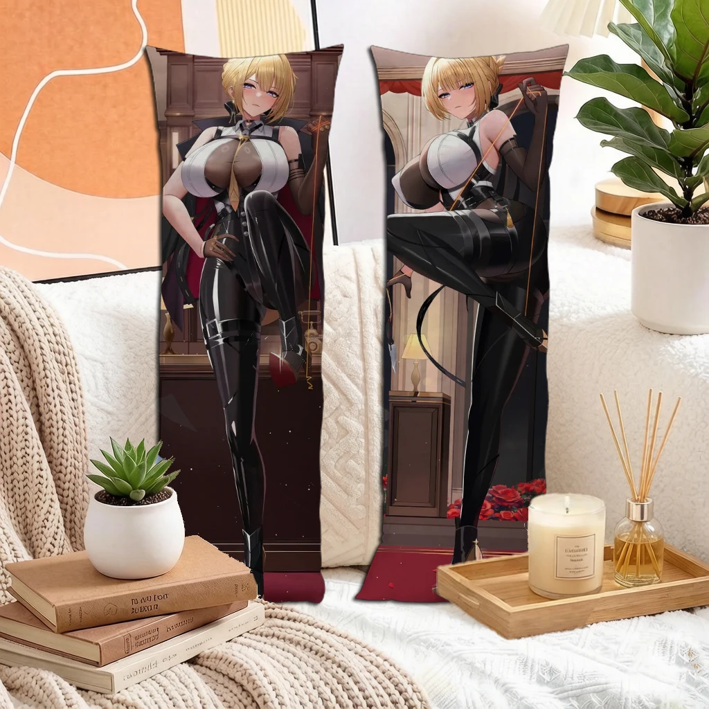 Anime Purple Eyes Lady Dakimakura Pillowcase Double Sided Long Body Pillow Cover Peach Skin 160x50cm For Otaku Home Decor Gift
