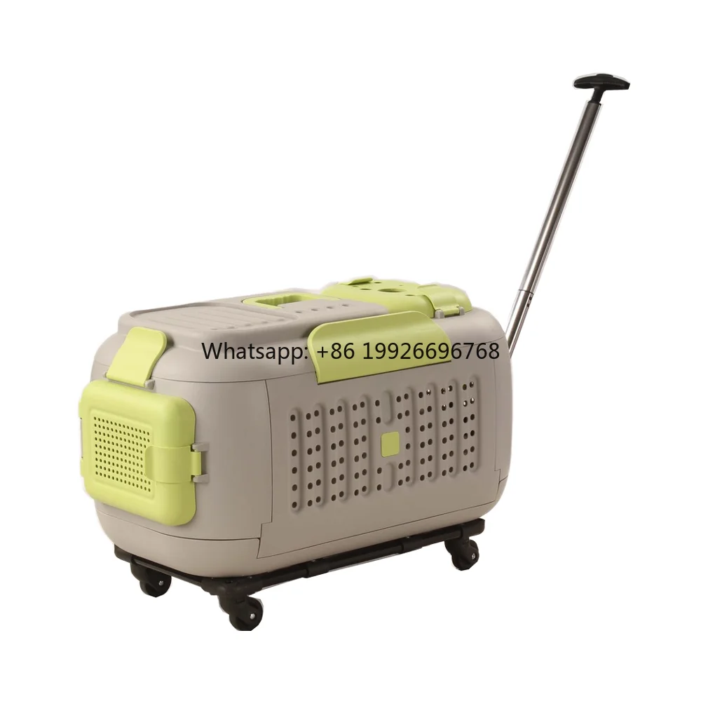 

Wholesale Luxury 4-Wheel Pet Stroller Large Foldable Oxford Fabric Carrier Adjustable Comfortable for Small Animals Outdoor