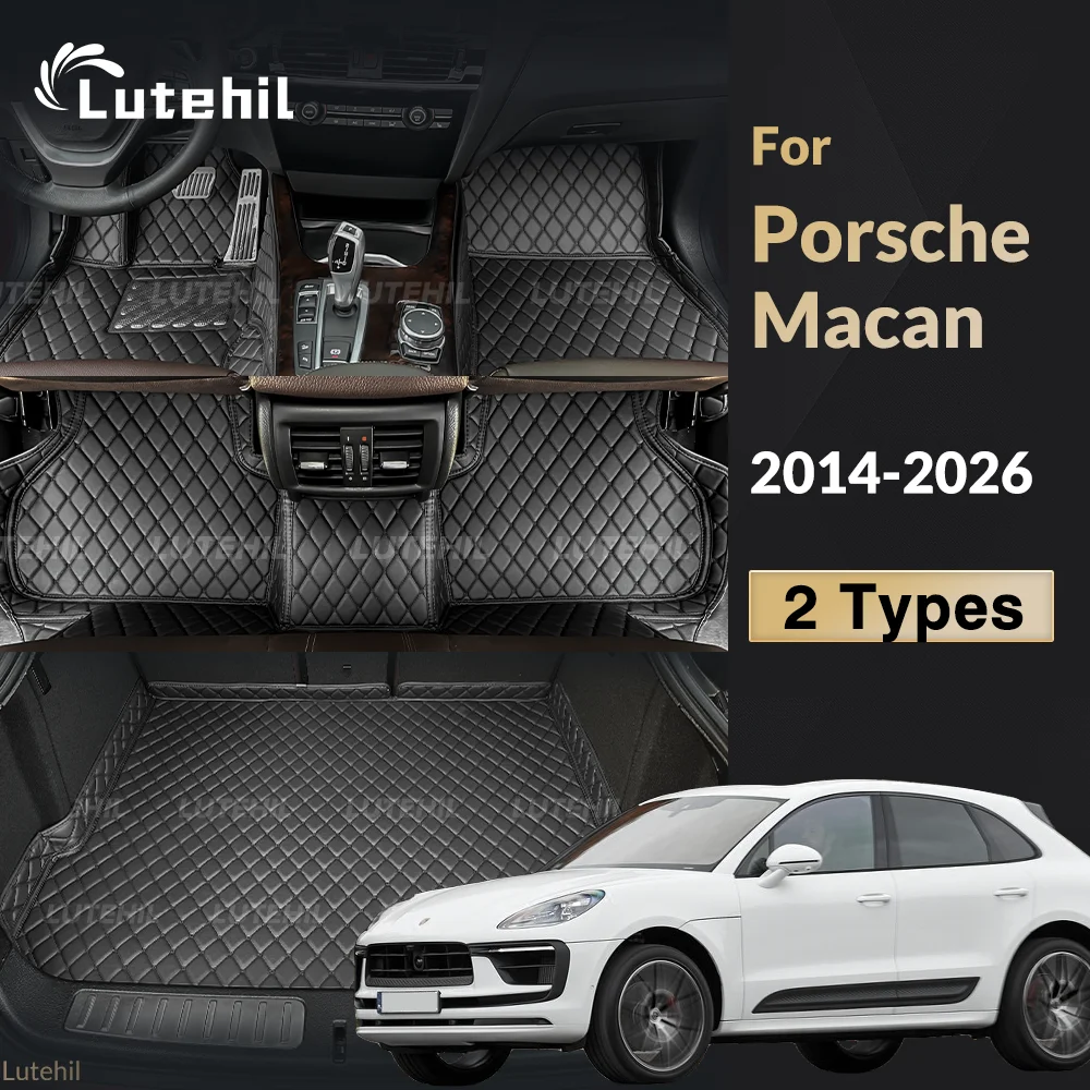 

For Porsche Macan 2014-2026 25 24 23 22 21 20 19 18 17 3D Car Trunk Mat Car Floor Mats Liner Cargo foot Pads carpet Accessories