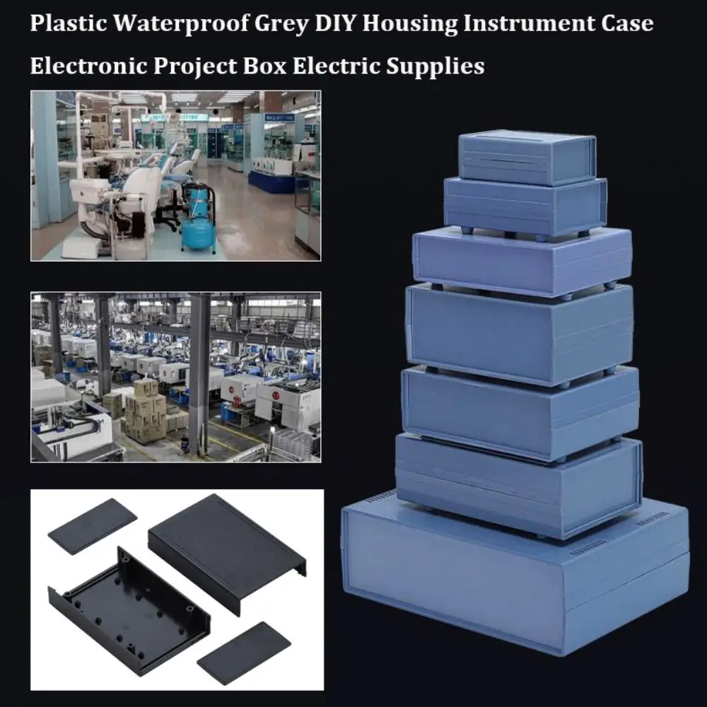 

New Plastic DIY Housing Instrument Case Grey Waterproof Electric Supplies 10 Styles USB Power Junction Box