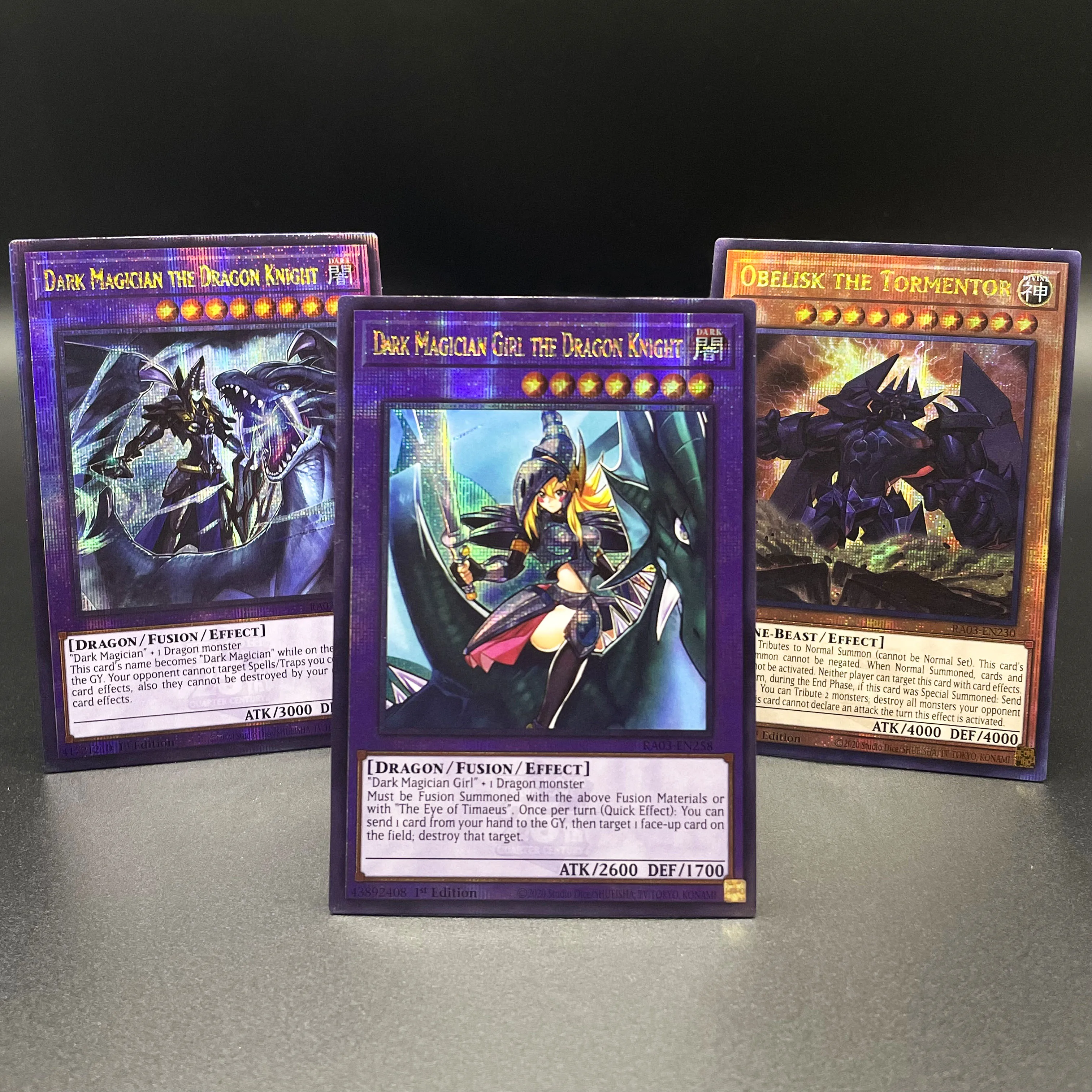 YuGiOh! DIY Proxy Cards Dragon Knight Obelisk The Tormentor Quarter Century Secret Rare Collectibles Game Collection Anime Cards