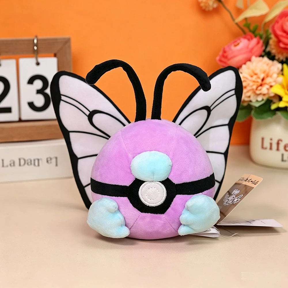Peluche de Pokémon Butterfree, Mariposa Brillante, Adorable Muñeco de Peluche, Colección de Peluches de Pocket Monster, Regalo de Cumpleaños