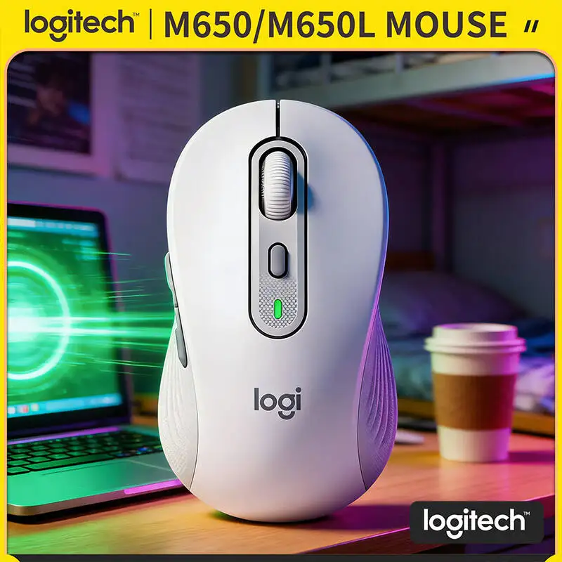 

Logitech M650/M650L Signature Mouse - Wireless, Soft Thumb Rest, Rubber Side Grips, 20-Month Bluetooth Battery Life