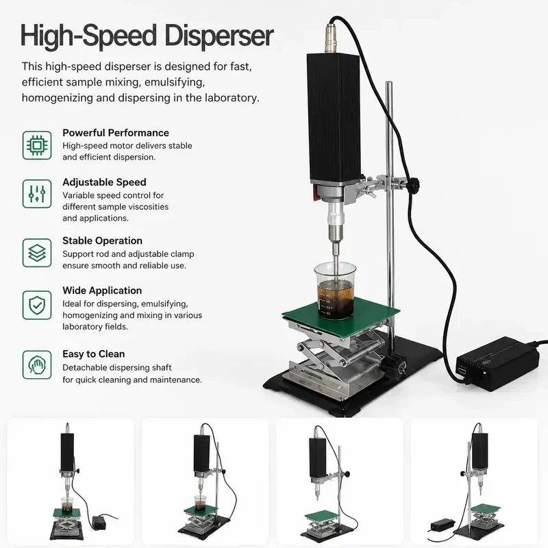 Portable Handheld Ultrasonic Homogenizer with 3mm/6mm/8mm Probes 150W Cell Disruptor 150μl-300ml Cell Ultrasonic Processor
