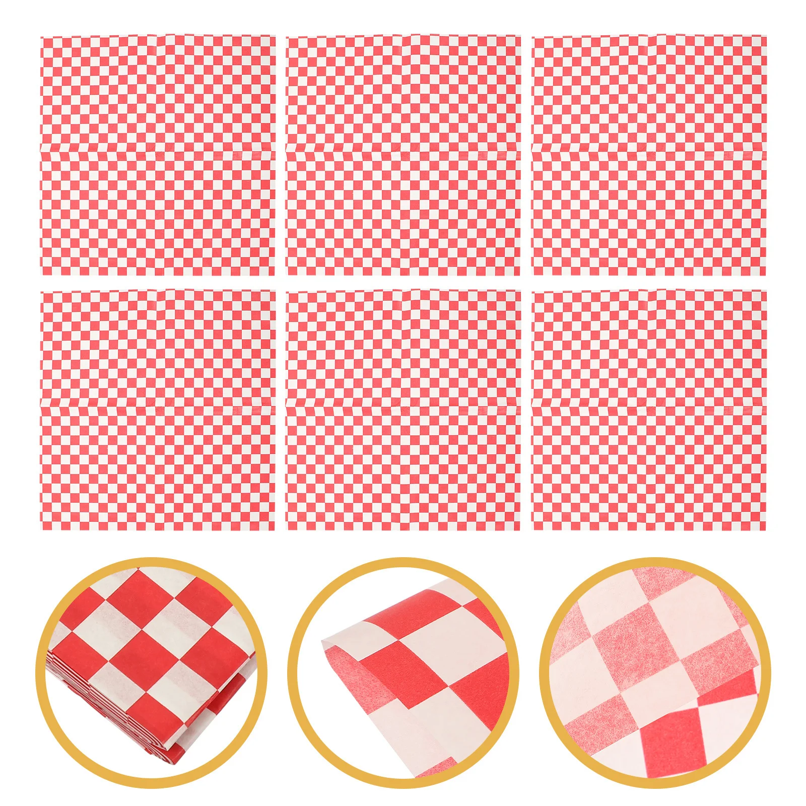 

24Pcs Heat Resistant Baking Paper Oil-Proof Sandwich Wrapping for Fried Food Pads Waxed Baking Paper Oil-Proof Mats